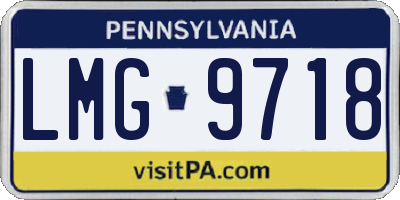 PA license plate LMG9718