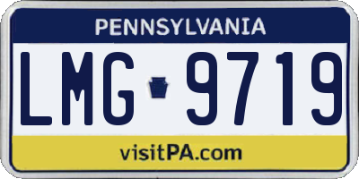 PA license plate LMG9719