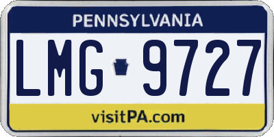 PA license plate LMG9727