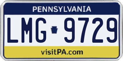 PA license plate LMG9729