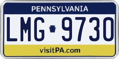 PA license plate LMG9730