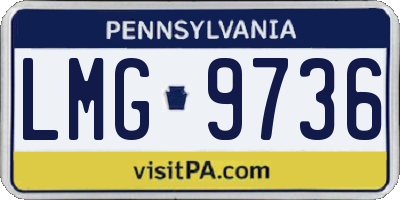PA license plate LMG9736