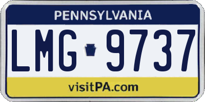 PA license plate LMG9737