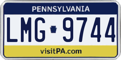 PA license plate LMG9744