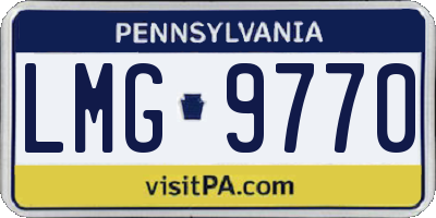 PA license plate LMG9770