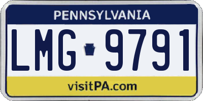 PA license plate LMG9791