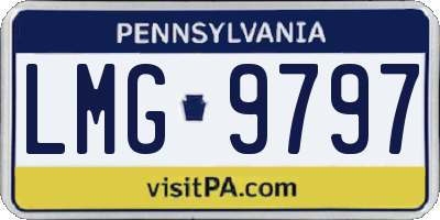 PA license plate LMG9797