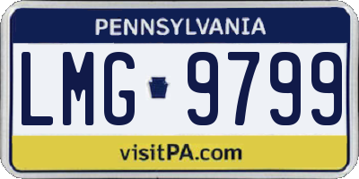 PA license plate LMG9799