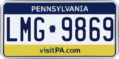PA license plate LMG9869