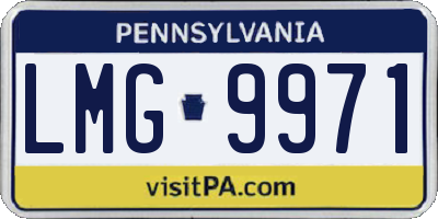 PA license plate LMG9971