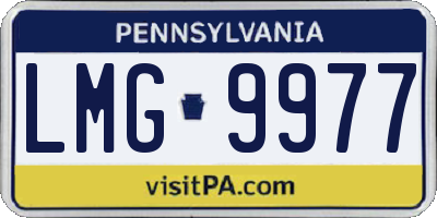 PA license plate LMG9977