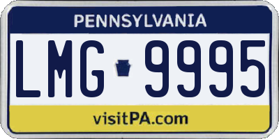 PA license plate LMG9995