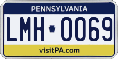 PA license plate LMH0069