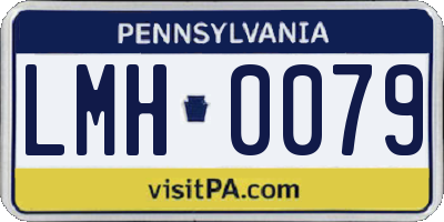 PA license plate LMH0079