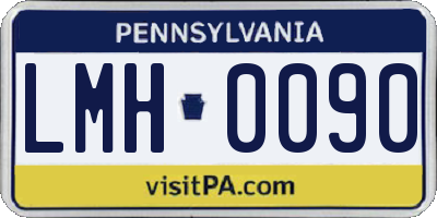 PA license plate LMH0090