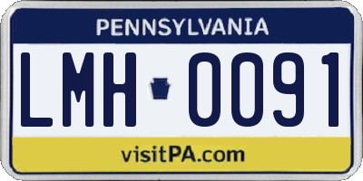 PA license plate LMH0091