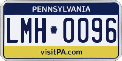 PA license plate LMH0096