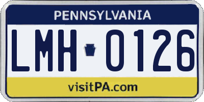 PA license plate LMH0126