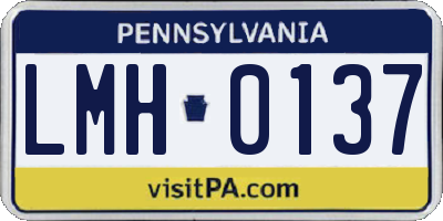 PA license plate LMH0137