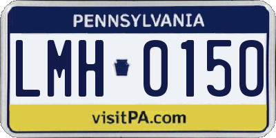 PA license plate LMH0150