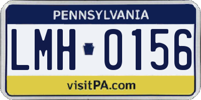 PA license plate LMH0156