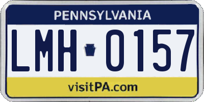 PA license plate LMH0157