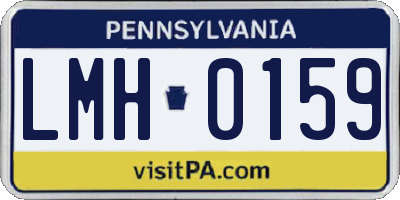 PA license plate LMH0159
