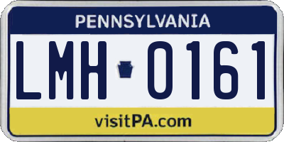 PA license plate LMH0161