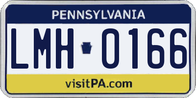 PA license plate LMH0166