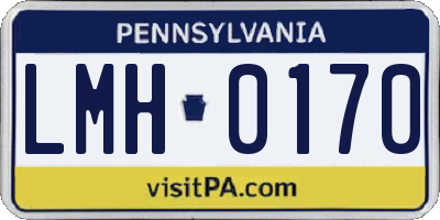 PA license plate LMH0170