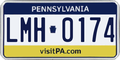 PA license plate LMH0174