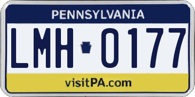 PA license plate LMH0177