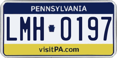PA license plate LMH0197