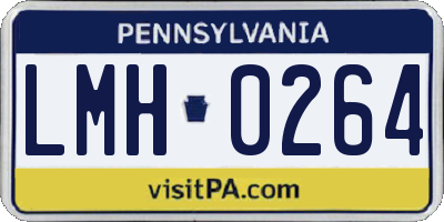 PA license plate LMH0264