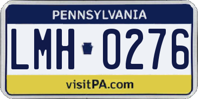 PA license plate LMH0276