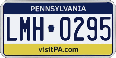 PA license plate LMH0295