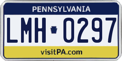 PA license plate LMH0297