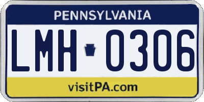 PA license plate LMH0306