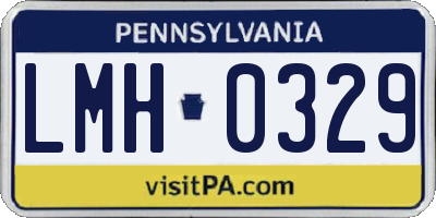 PA license plate LMH0329