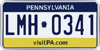 PA license plate LMH0341