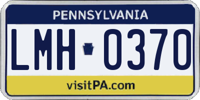 PA license plate LMH0370