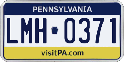 PA license plate LMH0371