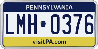 PA license plate LMH0376