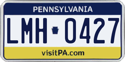 PA license plate LMH0427