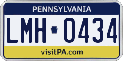 PA license plate LMH0434