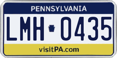 PA license plate LMH0435