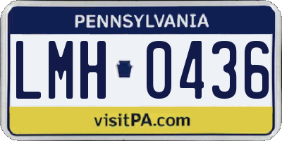 PA license plate LMH0436