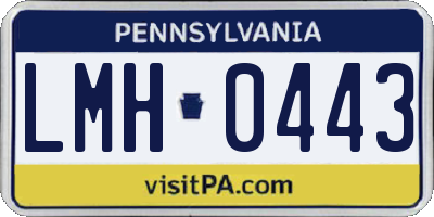 PA license plate LMH0443