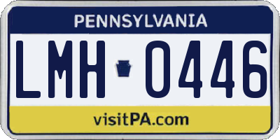 PA license plate LMH0446