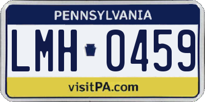 PA license plate LMH0459